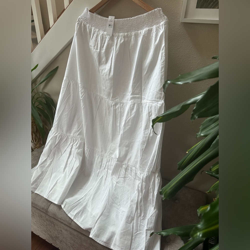 LOFT Pure White Maxi Skirt - Picture 6 of 9